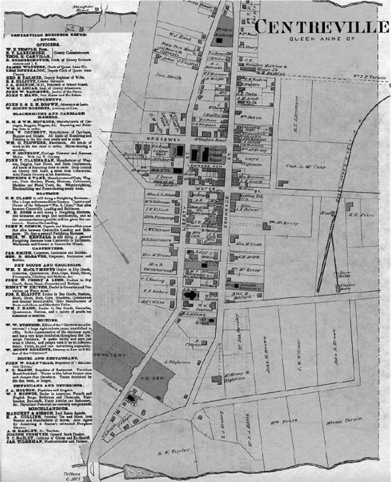 centreville queen anne county historical map